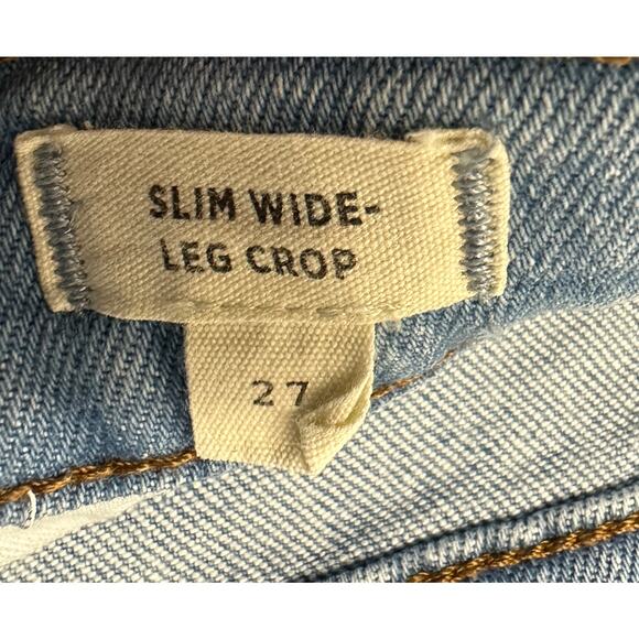 Madewell Womens Slim Wide Leg Crop Denim Jeans Size 27 - Picture 4 of 7